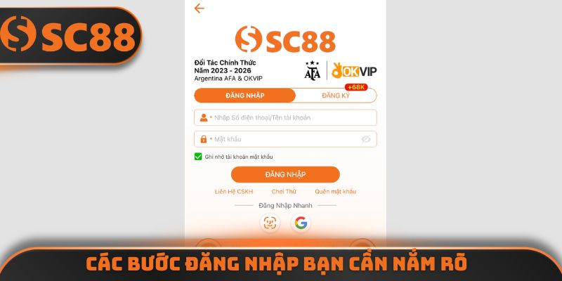 Các bước đăng nhập đúng chuẩn tân binh nên biết
